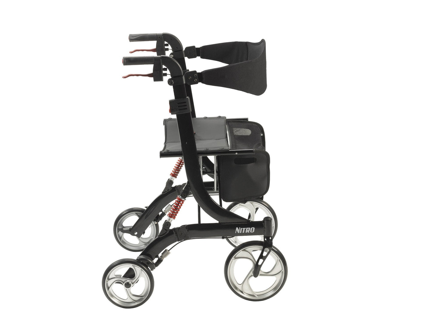 Drive Medical Nitro Euro Style Walker Rollator, Heavy Duty, Black