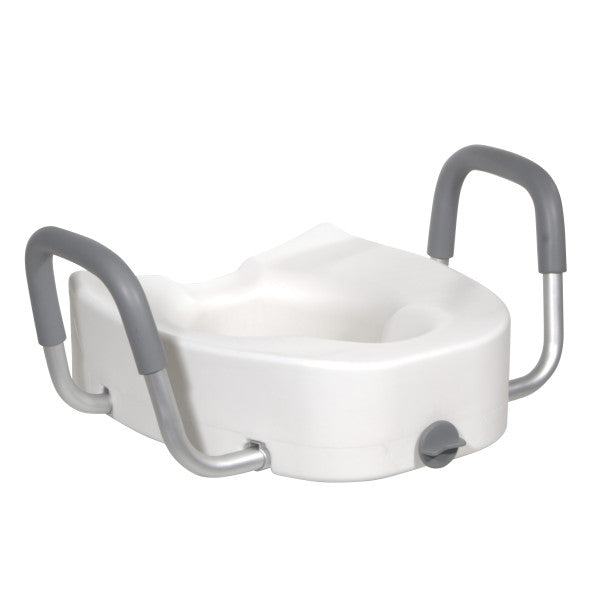 Premium Plastic, Raised, Elongated Toilet Seat with Lock