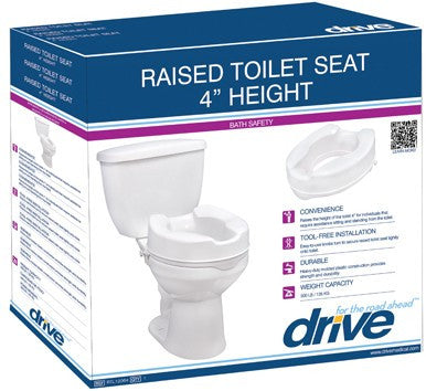 Drive Medical 4" Raised Toilet Seat without lid
