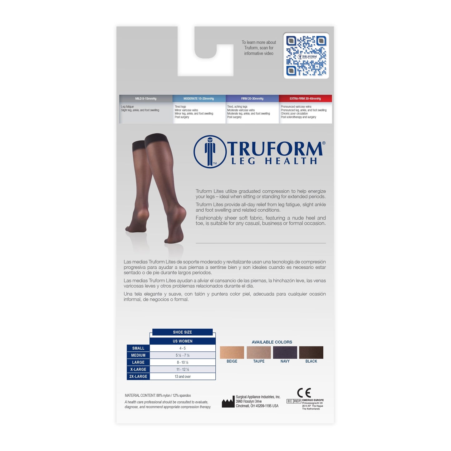 Knee High Closed Toe Stockings / Ladies' Sheer 0253 30-40 mmHg