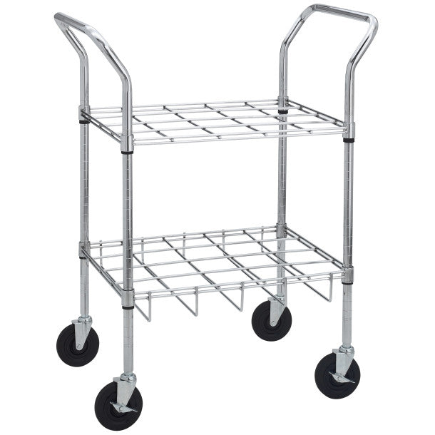 Chrome Oxygen Cylinder Cart