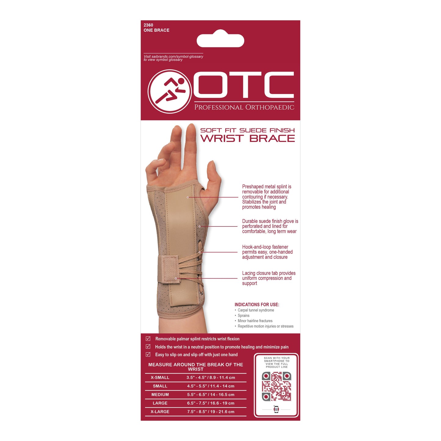2360 / ELASTIC COCK-UP WRIST SPLINT / REVERSIBLE