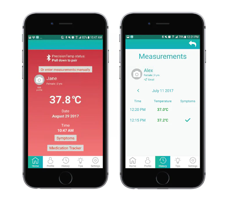 Precision Temp Instant Ear thermometer with Bluetooth by BIOS
