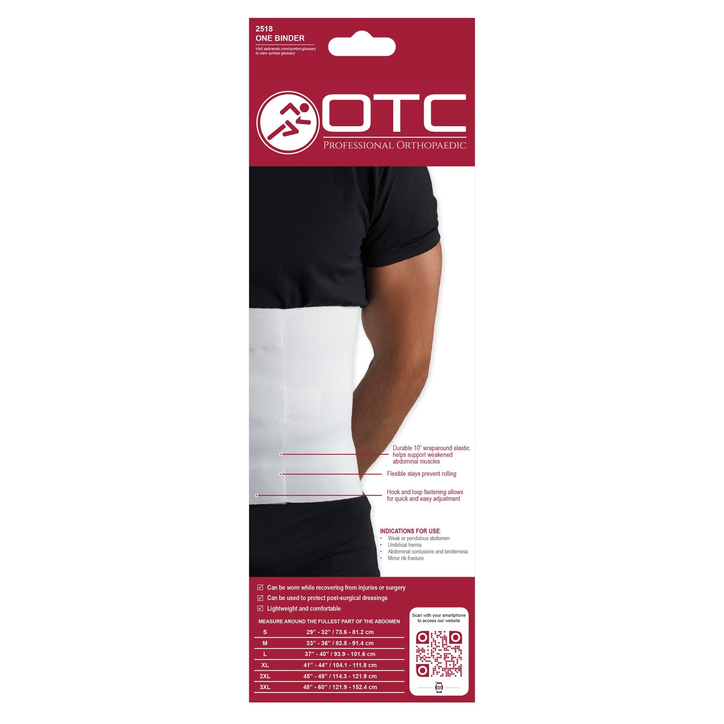 2518 / 10" ELASTIC ABDOMINAL BINDER