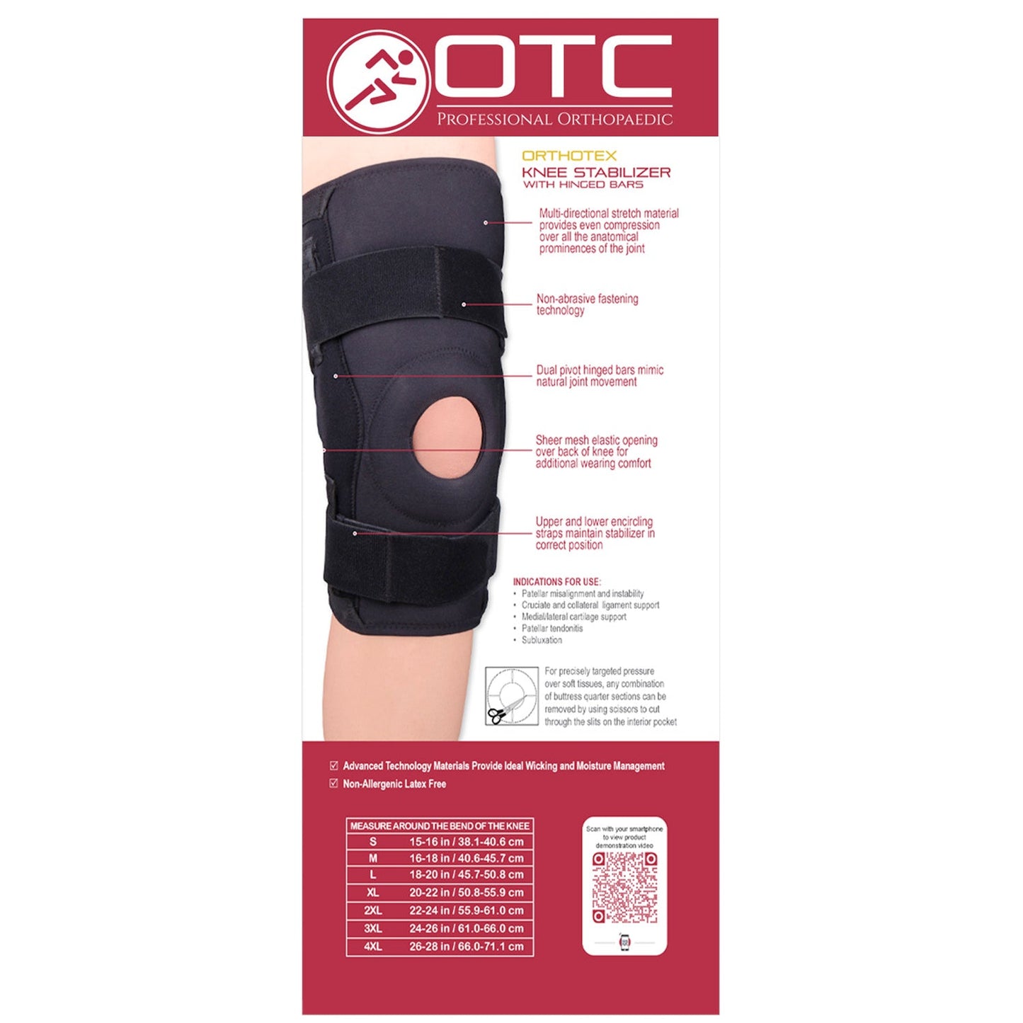 2543 / ORTHOTEX KNEE STABILIZER - HINGED BARS