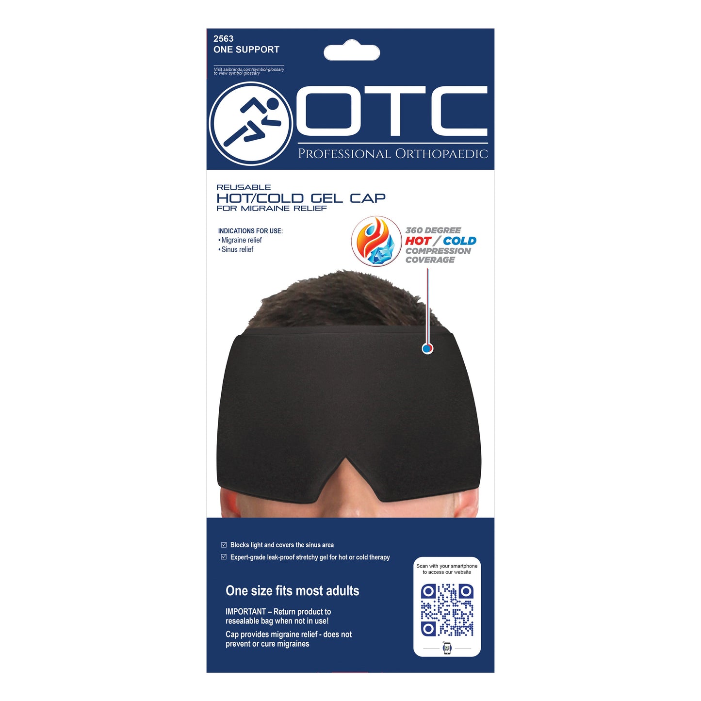 2563 / REUSABLE HOT/COLD GEL CAP FOR MIGRAINE RELIEF