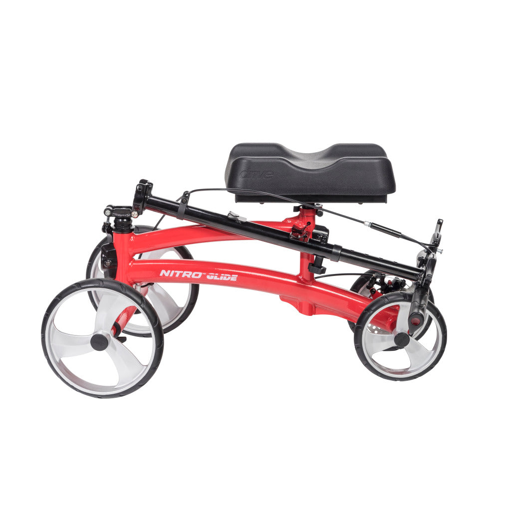 Knee Walker – Nitro Glide, 350 lb, Tool-Free Adjustment, Enclosed Brake Cables
