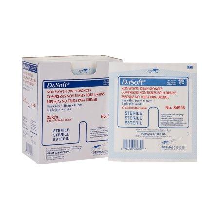 4" x 4" Non-Woven Drain Sponges 6-Ply | 84916