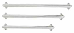 BIOS Living Chrome Grab Bars for Bathtub and Toilet Safety with Anti-Slip Finish