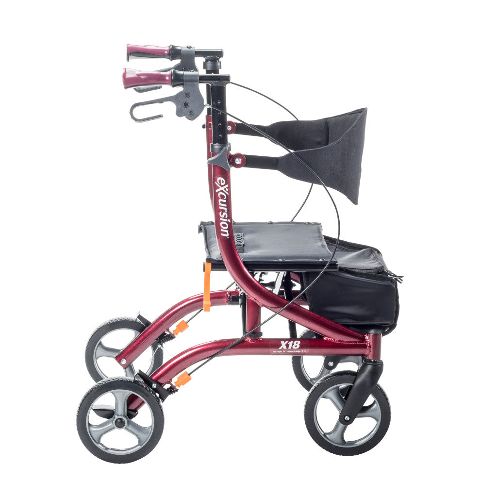 Airgo eXcursion X18 Lightweight Side-fold Rollator - 17.5" width