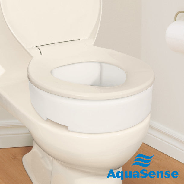 AquaSense Toilet Seat Riser with Hinge