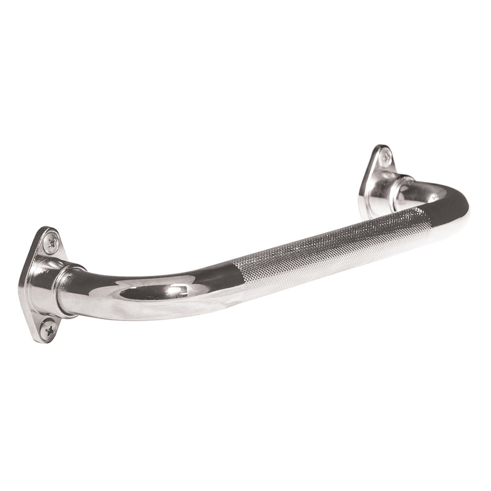 Aquasense Knurled Chrome Grab Bar with Rotating Flange, 12"