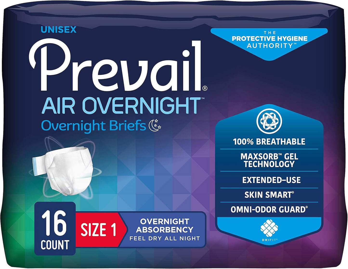 Prevail Air Overnight Stretchable Briefs
