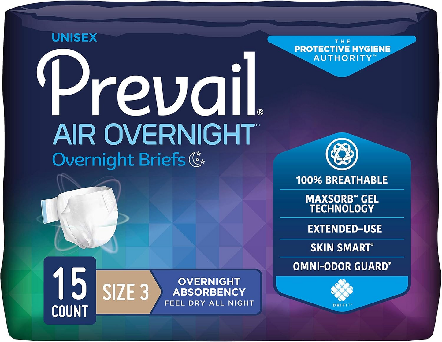Prevail Air Overnight Stretchable Briefs