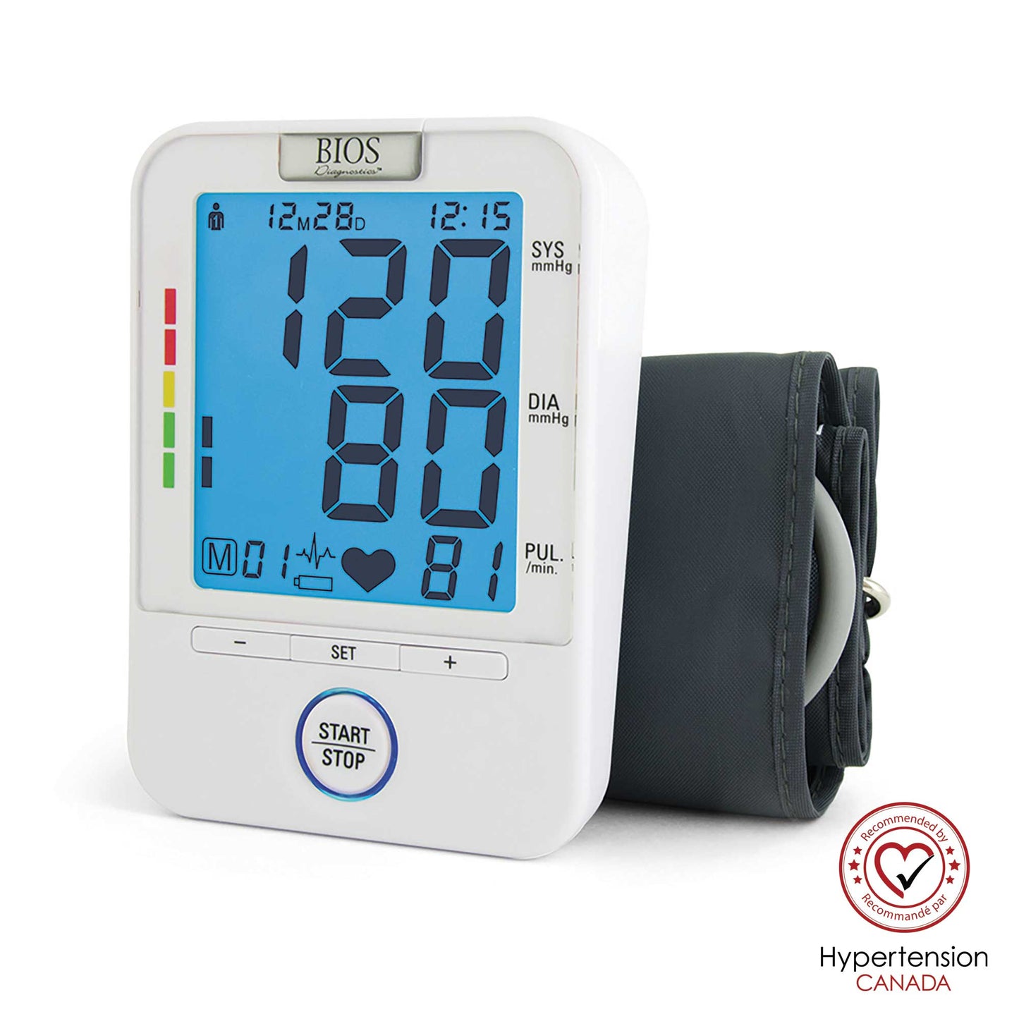 BIOS BD201/BD351 Easy Read Blood Pressure Monitor with 7-Year Warranty