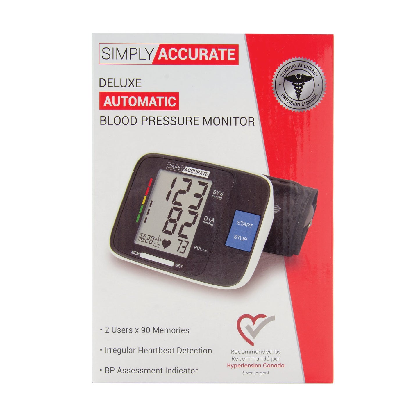 Simply Accurate Deluxe Automatic Blood Pressure Monitor Device