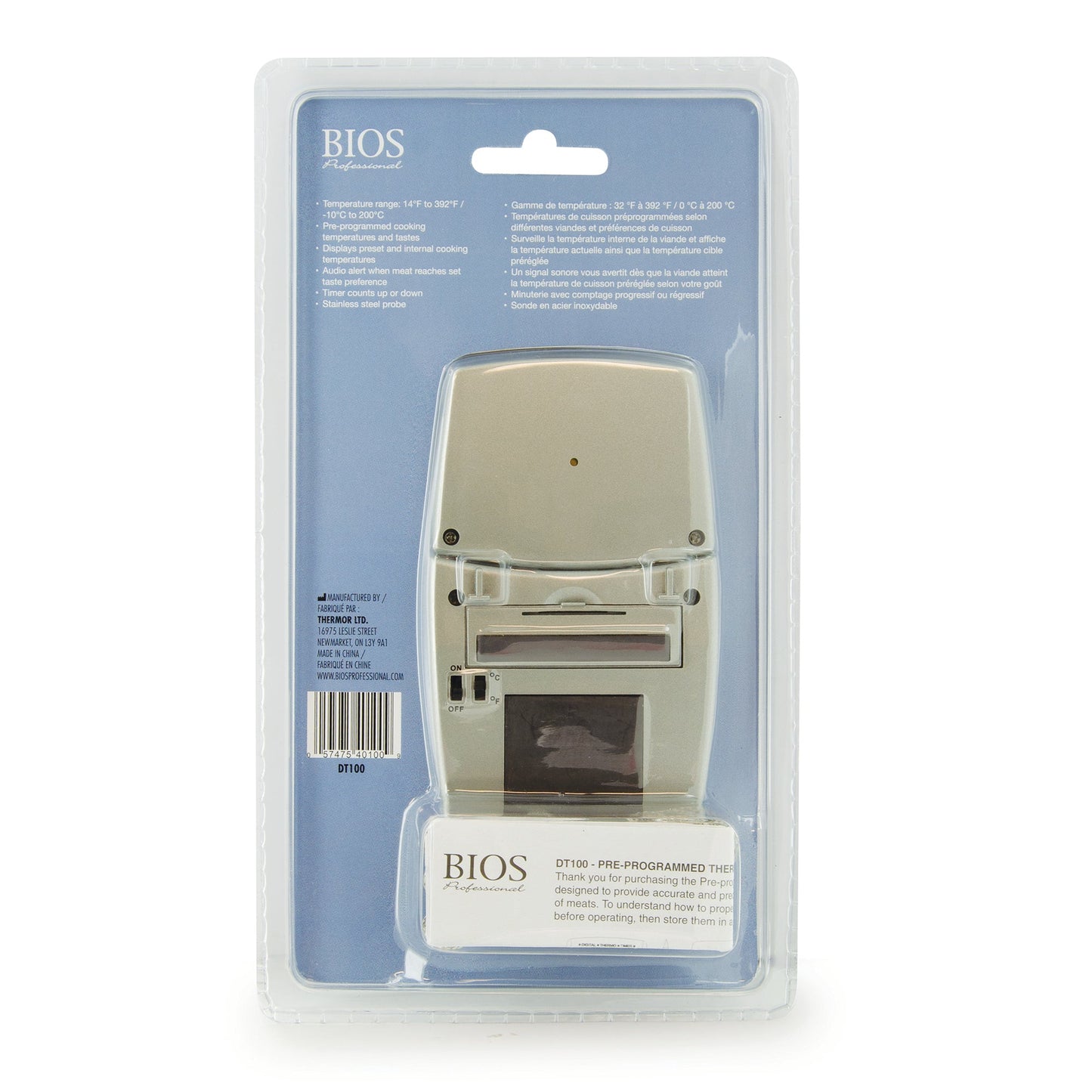 Pre-Programmed Meat and Poultry Thermometer Timer