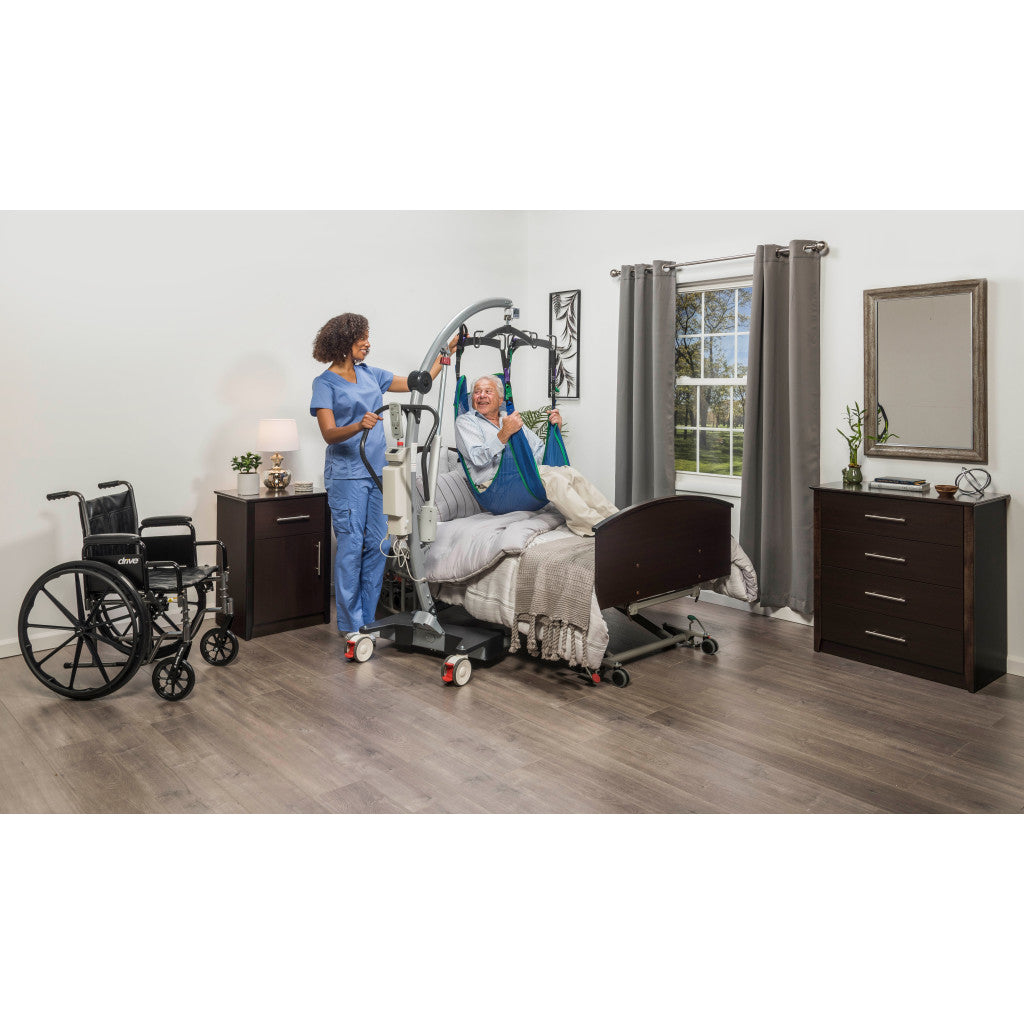 Drive Medical LEVANTAR Power Floor Lift – Power Base, Six-Point Cradle, 500 lb