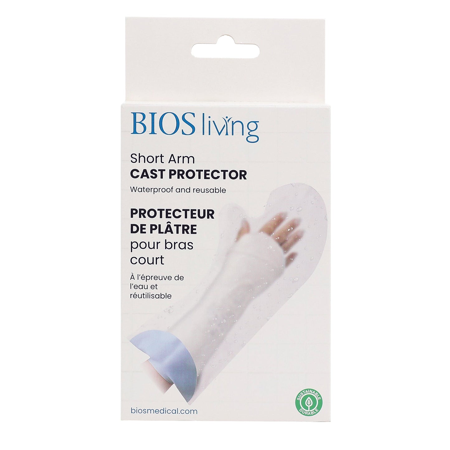 BIOS Waterproof Reusable Cast Protector for Short Arm