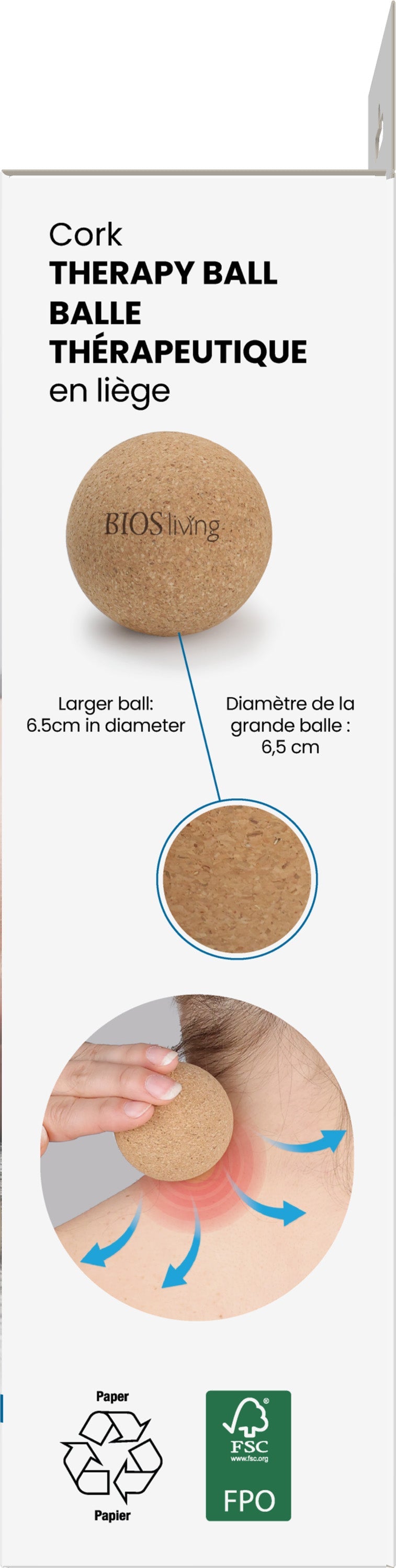 Wooden Massage Foot Roller & Cork Ball