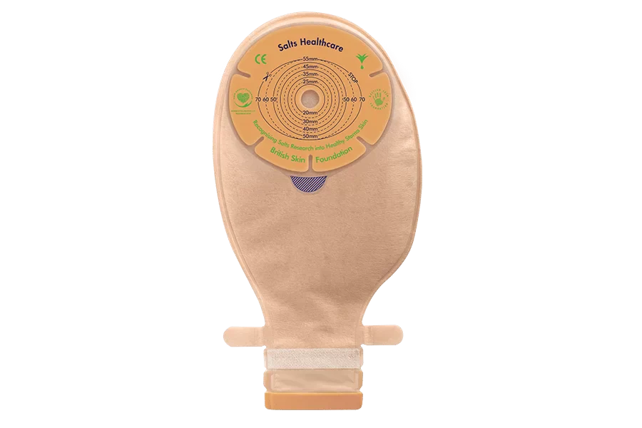 Salts Confidence Natural Advance One-Piece Closed Colostomy Pouch, Pre-Cut