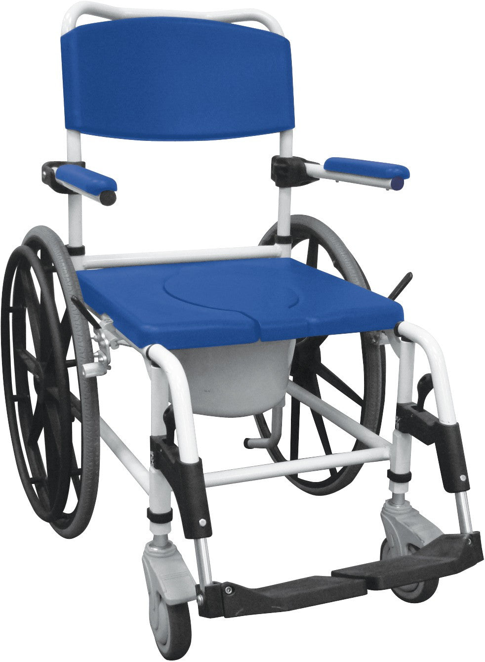Drive Medical Aluminum Shower Mobile Commode Transport Chair