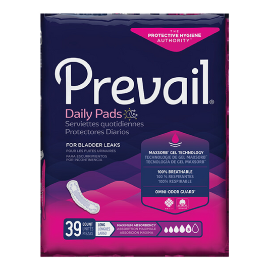 Prevail Bladder Control Pads Long - Maximum