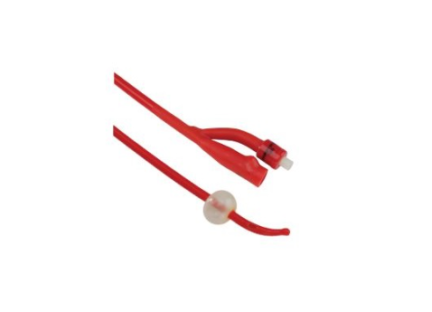 Silicone-Elastomer Coated Latex Coudé Tip 2-Way Foley Catheter – 5cc Balloon