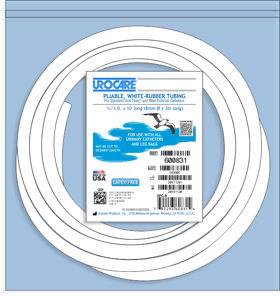 Urocare White Rubber Drainage Tubing – Urinary Drainage System