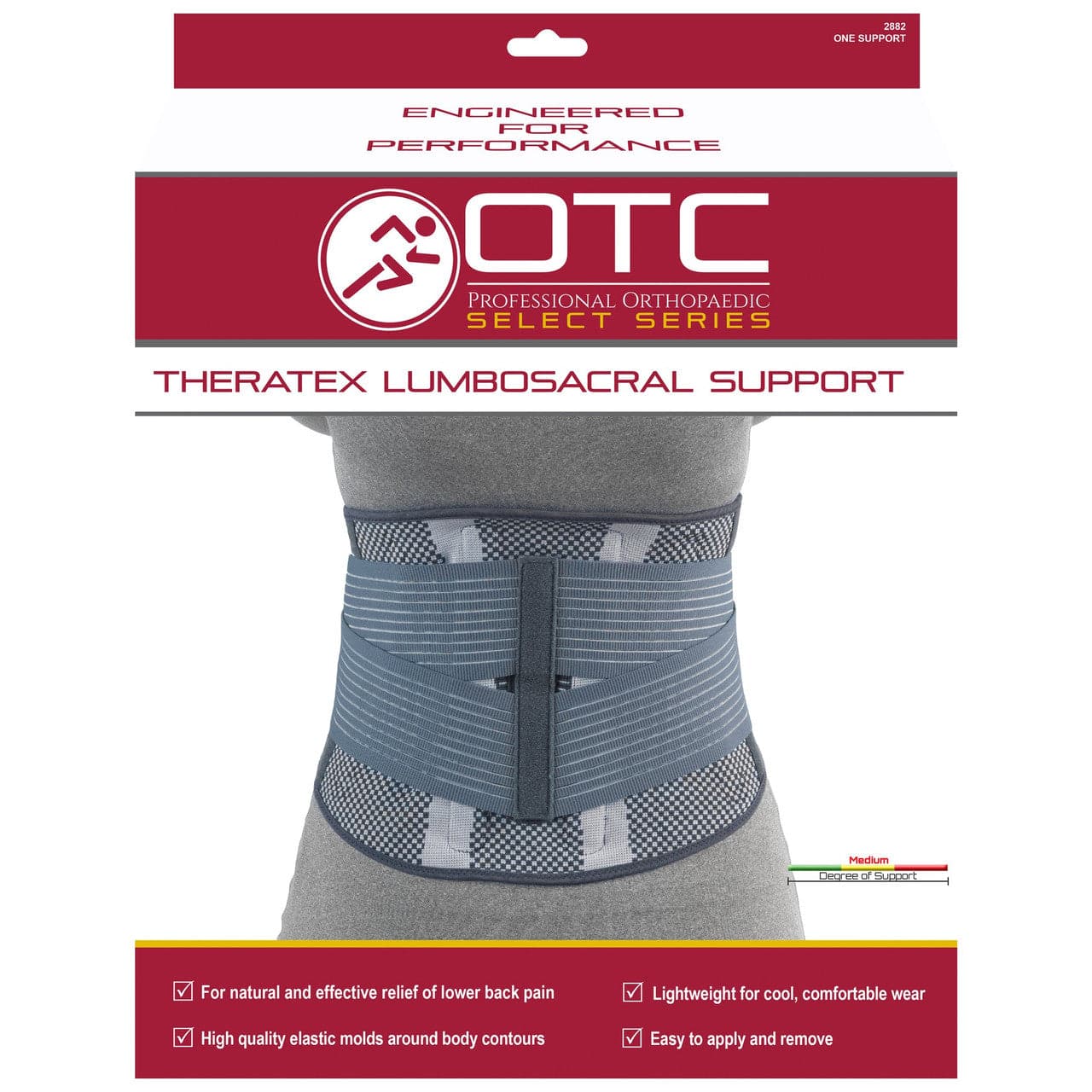 Airway Surgical OTC Theratex Lumbosacral Support Grey