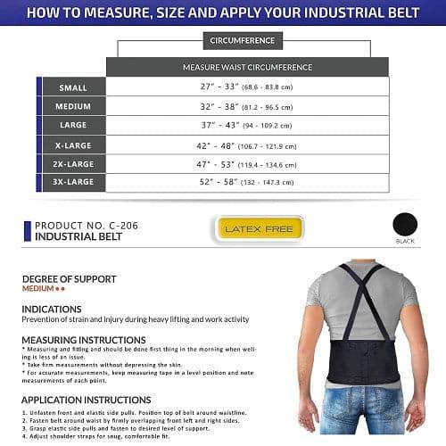 Airway Surgical Champion Professional Quality Lightweight Industrial Belt Black