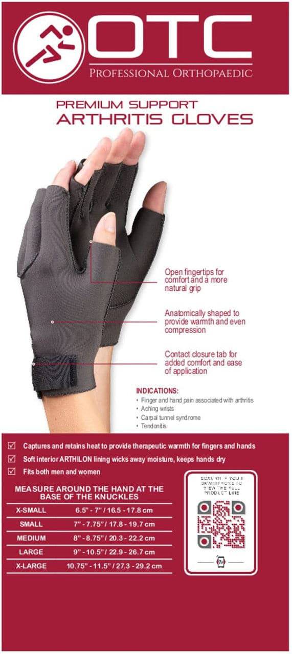 Airway Surgical OTC Neoprene Arthritic Gloves Unisex - Black (pair)