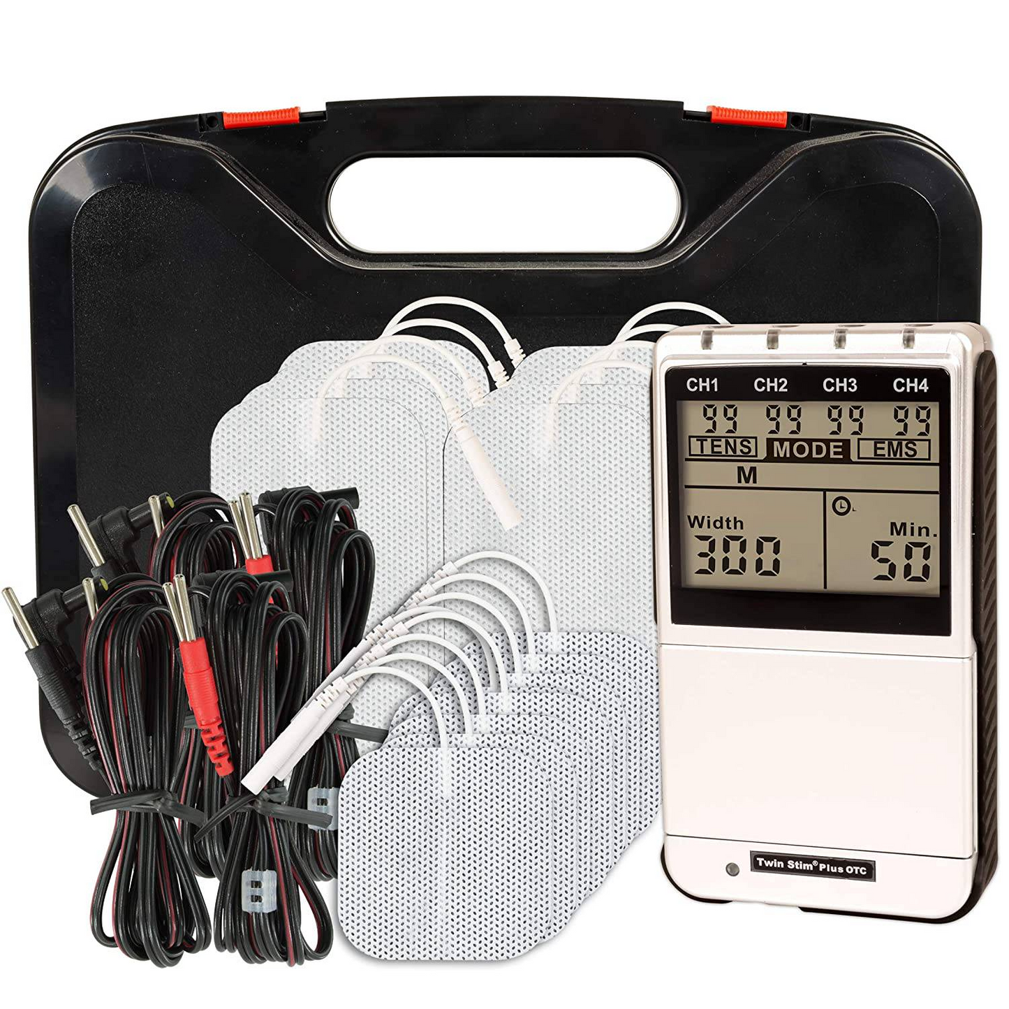 Digital Combo TENS/EMS Unit 4 Channel 8 Electrodes Pad