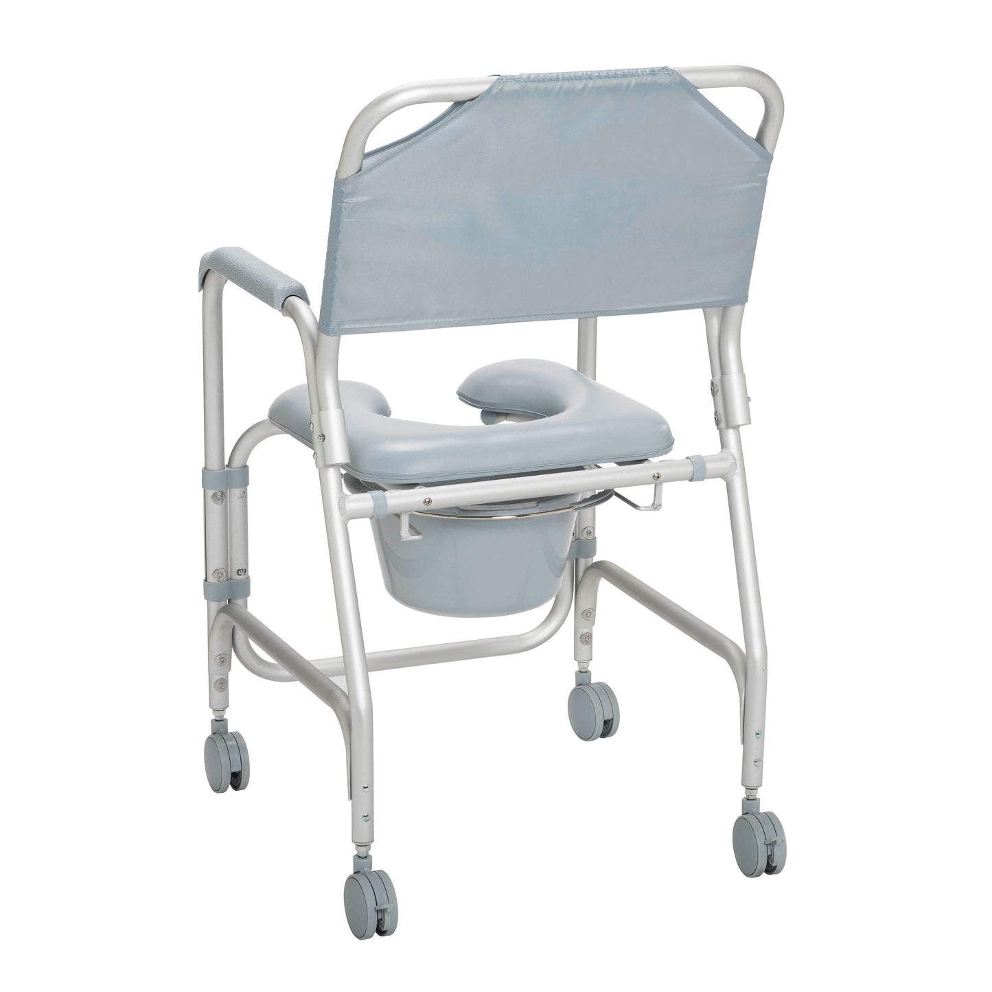 Drive Medical Lightweight Portable Shower Commode Chair with Casters