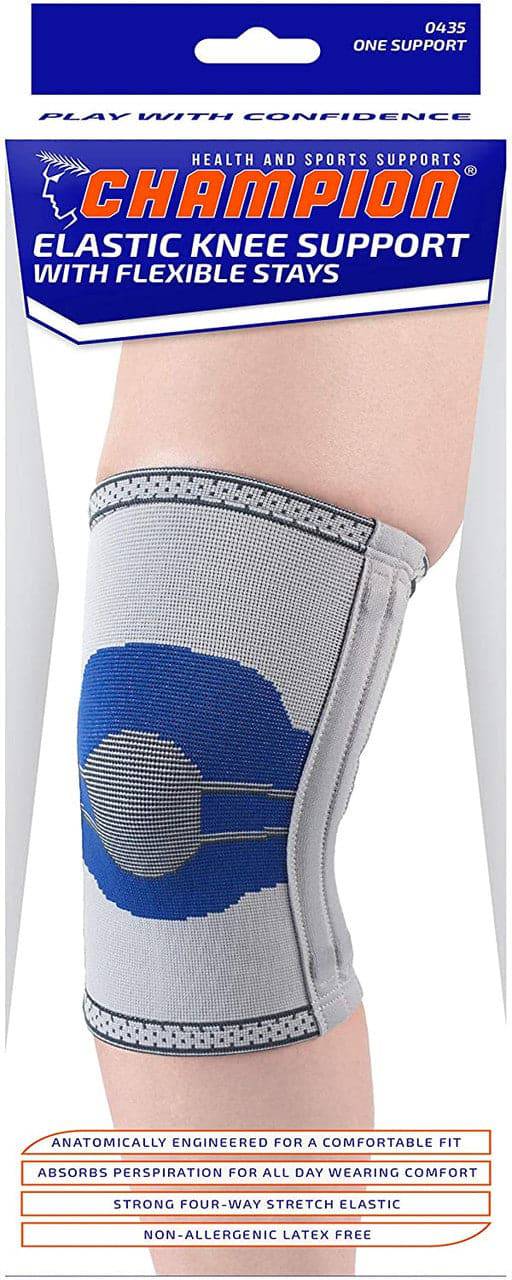 Champion Elastic Knee Support With Flexible Stays Grey