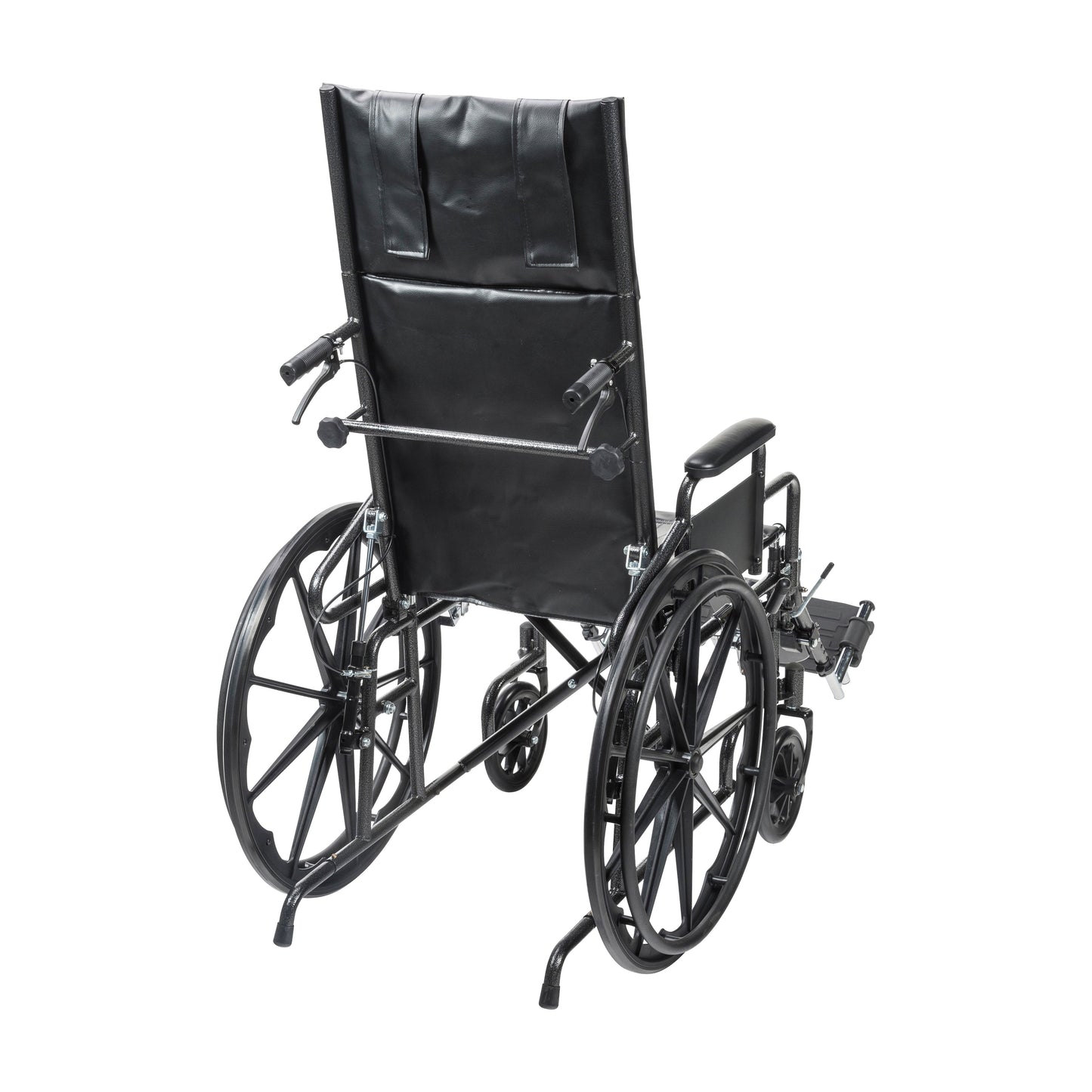 Drive Medical Silver Sport Full-Reclining Wheelchair, Desk Arms, 18" Seat