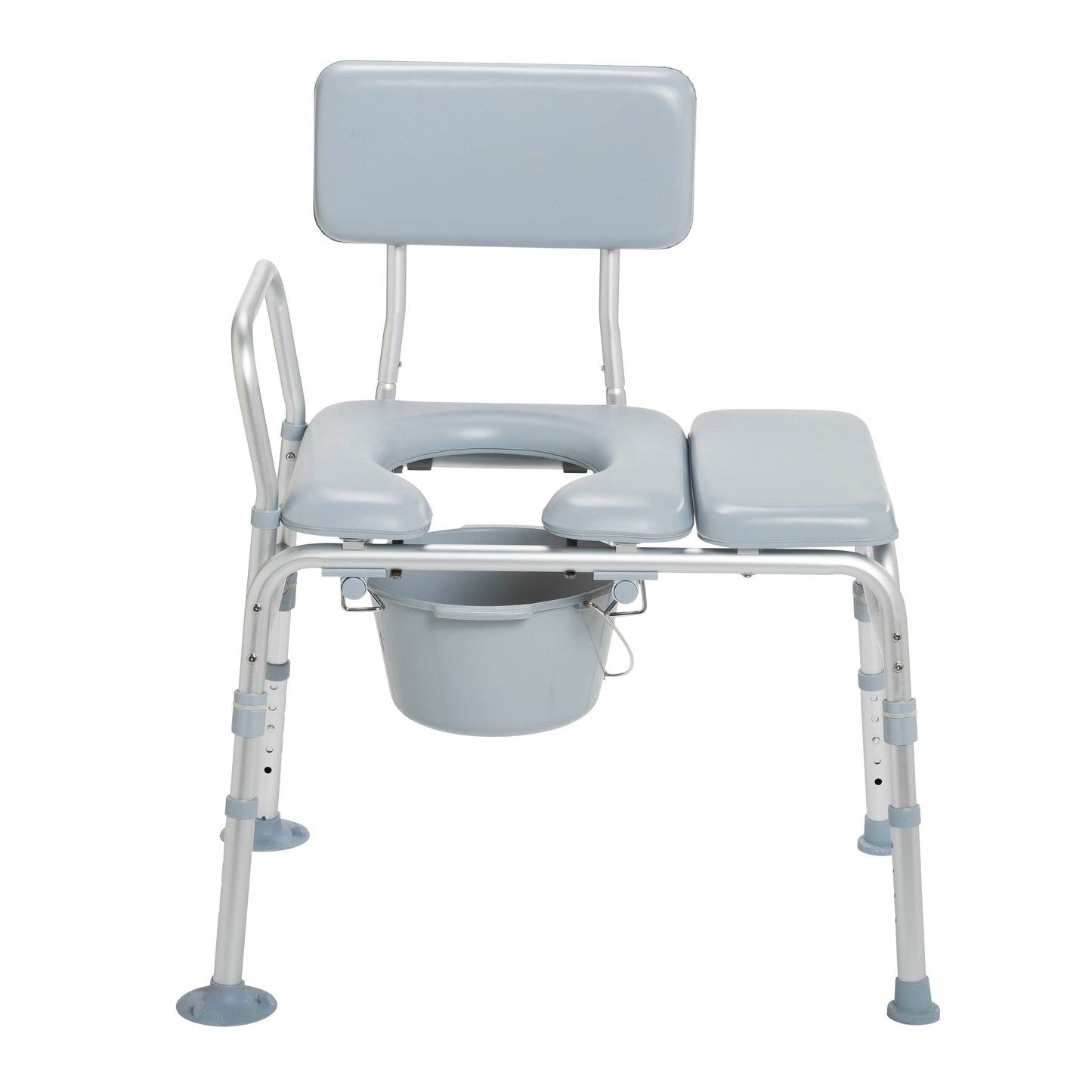 Drive Medical Padded Seat Transfer Bench with Commode Opening