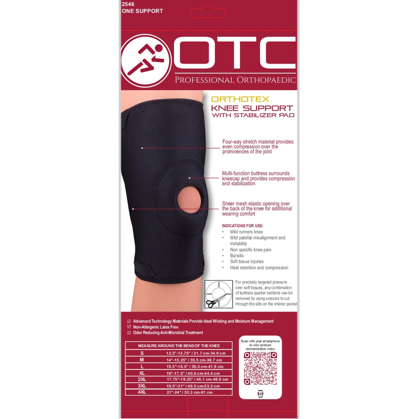 2546 / ORTHOTEX KNEE SUPPORT - STABILIZER PAD