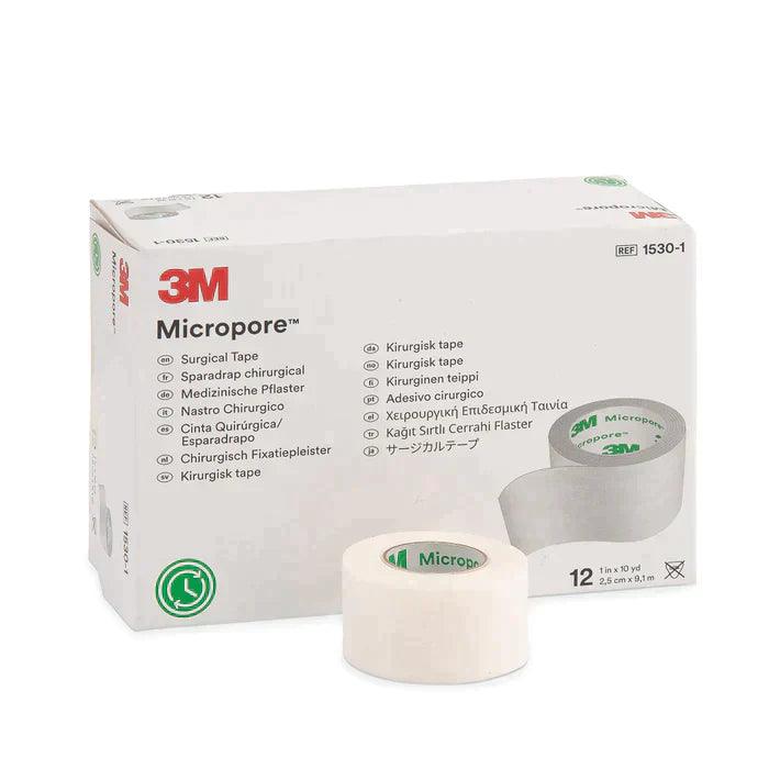 3M Micropore Tape - 1"x10yd - 12 rolls