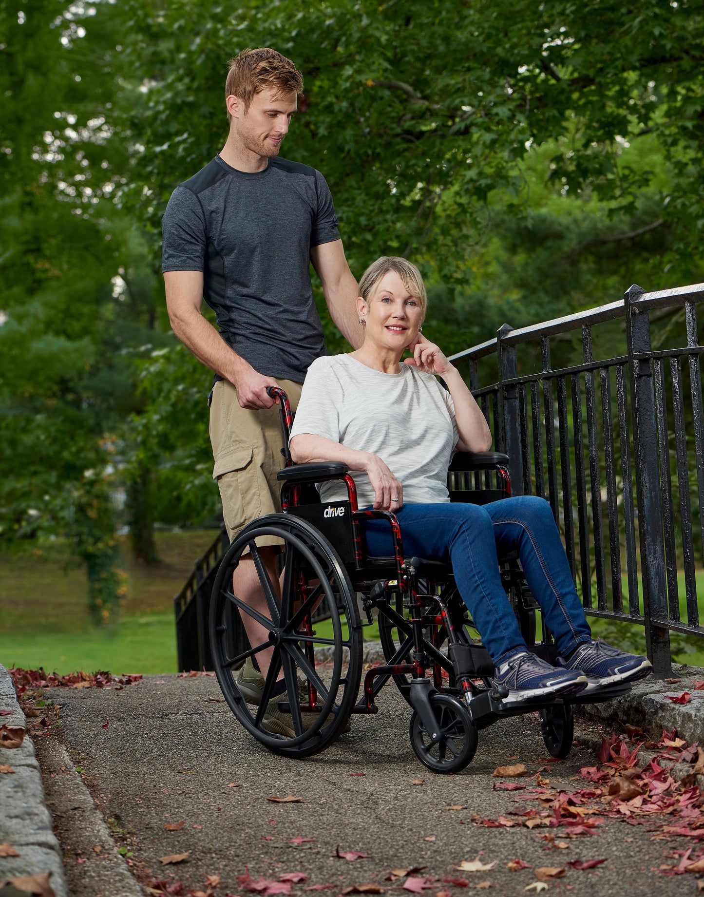 Rebel Lightweight Wheelchair – Quick-Release Wheels, Flip-Up Desk Arms, 300 lb