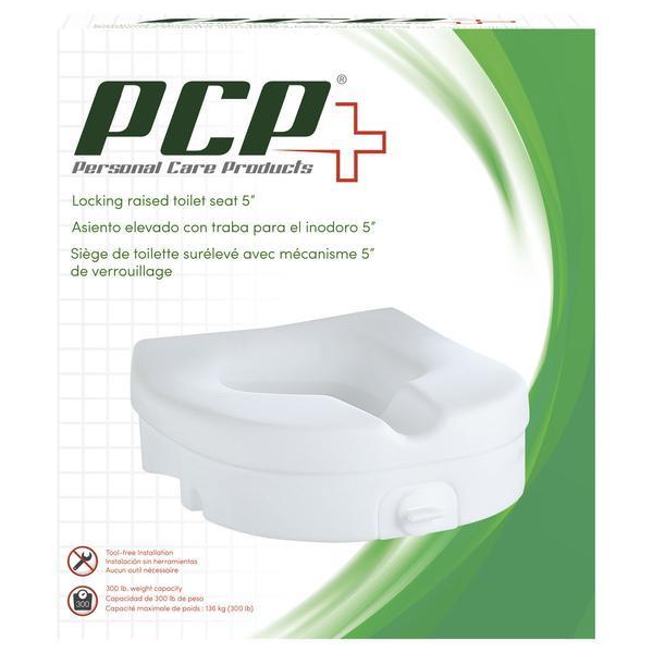 PCP 5" Molded Raised Toilet Seat with Tightening Lock