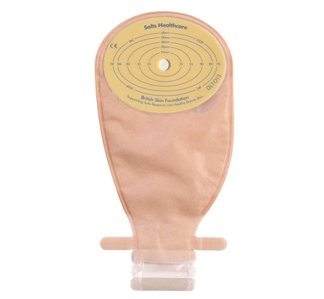 Salts Confidence Comfort Oval 1-Piece Drainable Ostomy Pouch, Cut-to-Fit