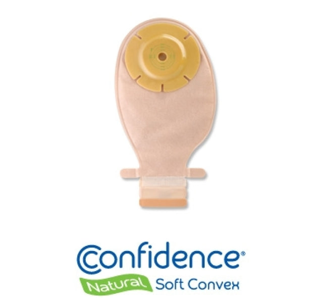 Salts Confidence Natural Soft Convex One-Piece Closed Colostomy Pouch, Pre-Cut