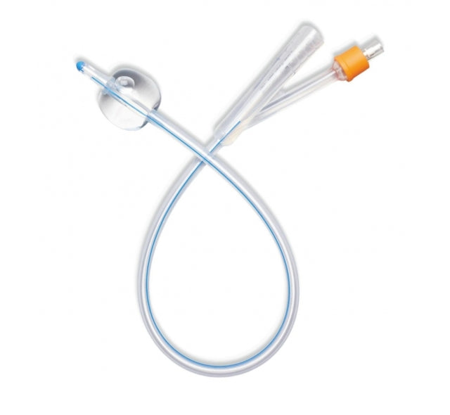 Medline 100% Silicone 2-Way Foley Catheter – 10cc Balloon, Latex-Free