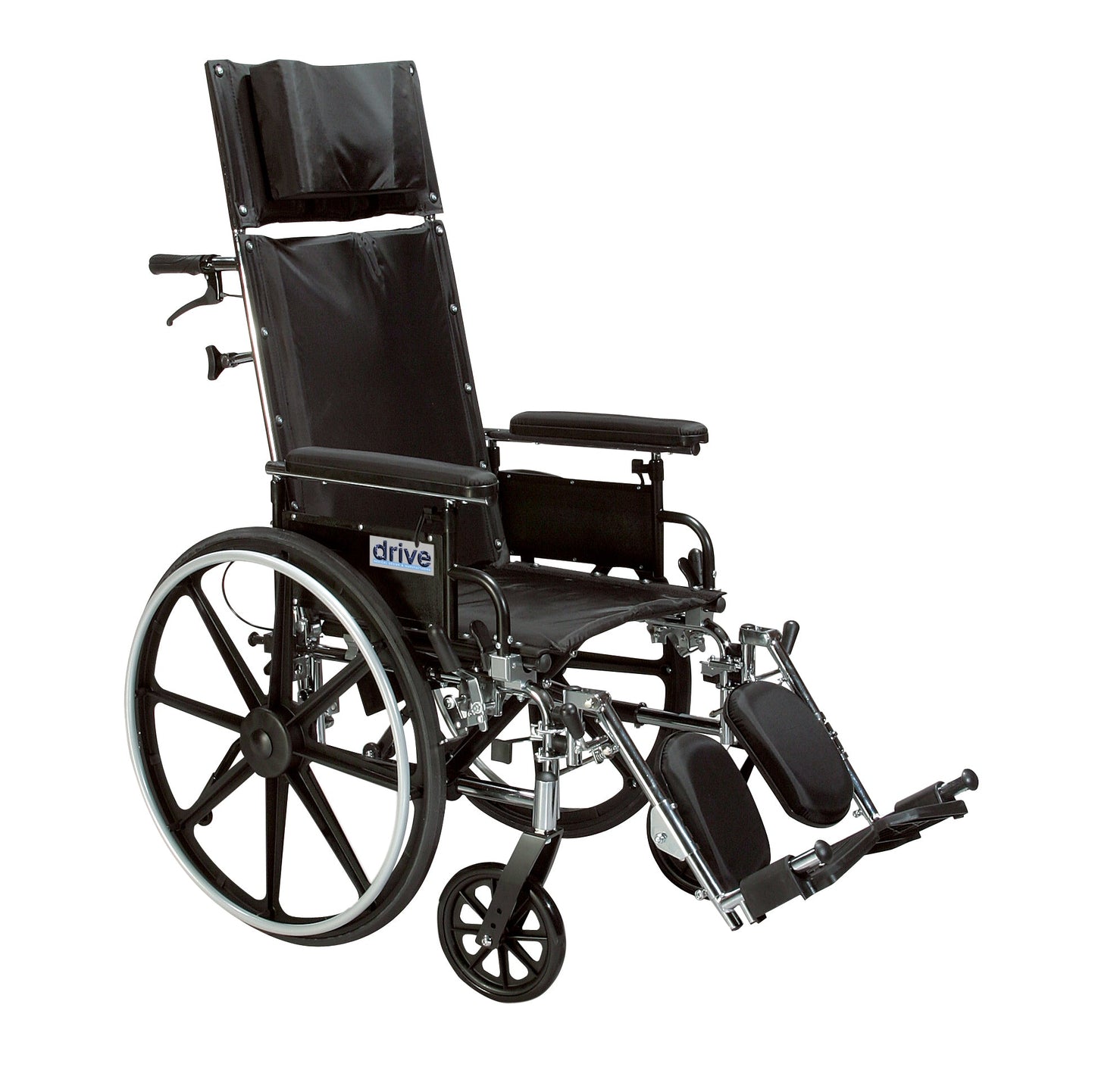 Full Reclining Wheelchair – Drive Medical Viper Plus GT, Aluminum, 300 lb, Adjustable Seat Depth