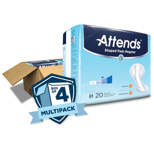 Attends Shaped Regular Pads Length: 24.5"in