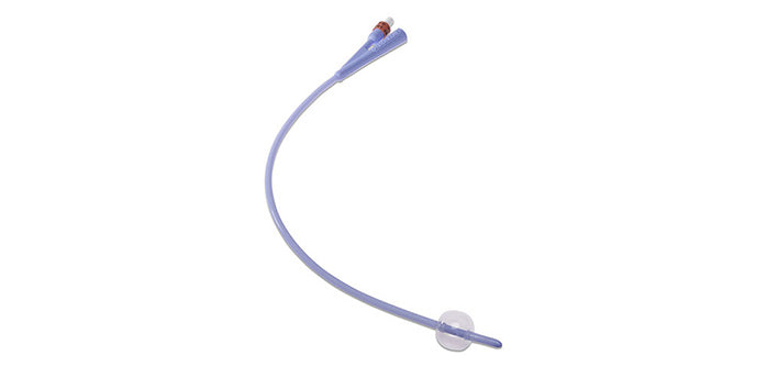 Dover 100% Silicone Coudé Tip 2-Way Foley Catheter – 5cc Balloon, Latex-Free