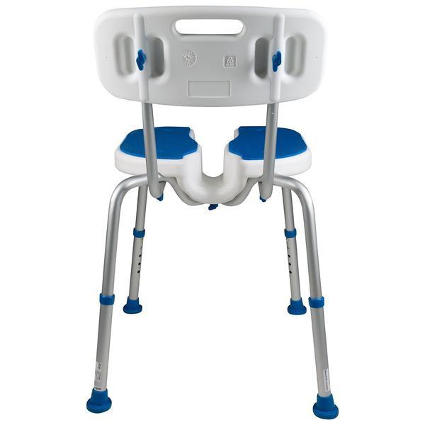 PCP Padded Bath Safety Seat with Hygienic Cutout and Backrest – Shower Chair for Seniors
