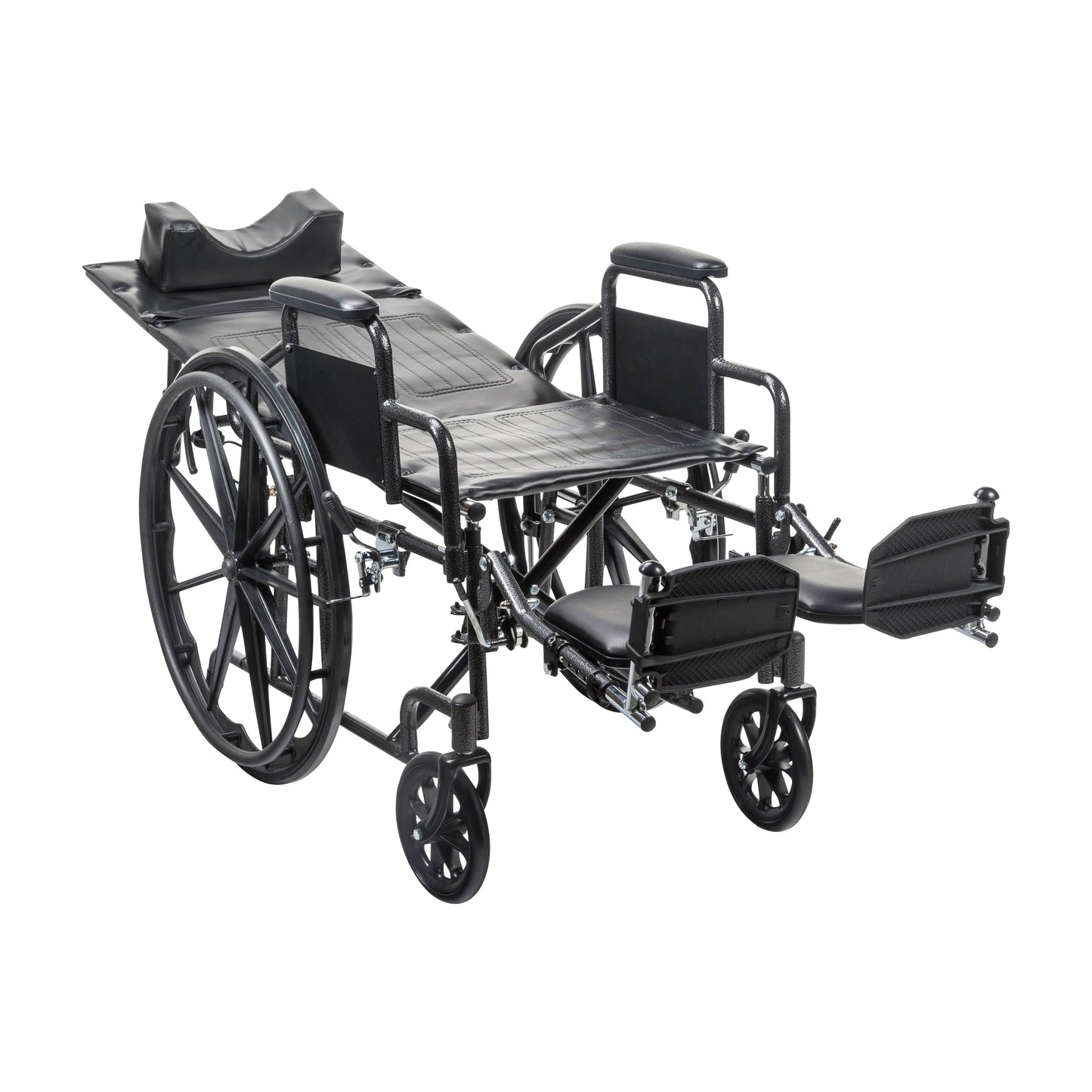 Drive Medical Silver Sport Full-Reclining Wheelchair, Desk Arms, 18" Seat