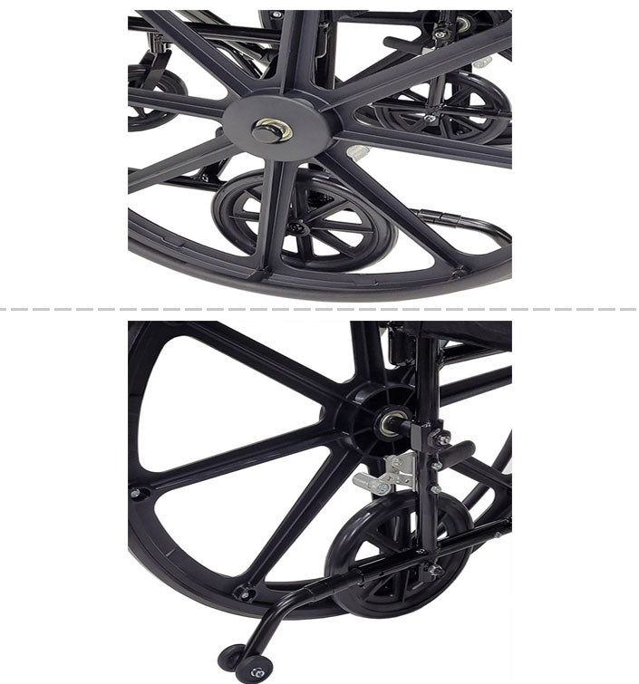 Mobb 18" Aluminum Wheelchair/Lightweight Transport Chair Duo